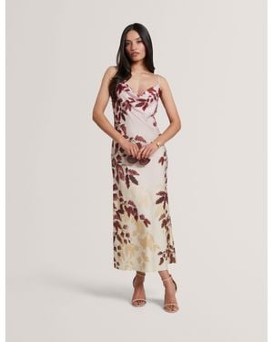 Ted Baker Lottiia Sleeveless Bias Cut Midi Dress - Pink