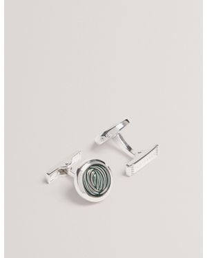 Ted Baker Spiiral Spiral Round Cufflinks - Natural