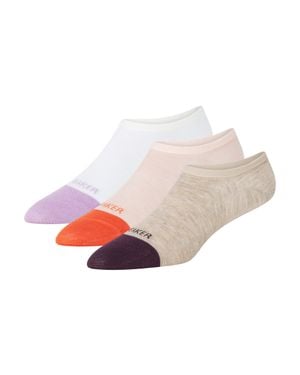 Ted Baker 3 Pack Contrast Toe Liner Trainer Socks - Pink
