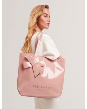 Ted Baker Vinyl Tote Bag With Bow - Pink