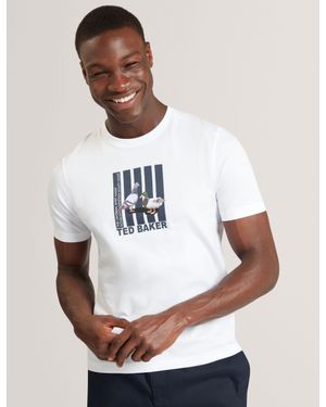 Ted Baker Waitte Heritage Bird Graphic Crew Neck T-Shirt - White