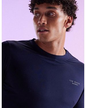 Ted Baker Kai Aeroflow Quick Dry Running T-Shirt - Blue