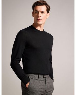 Ted Baker Cotton Crewneck Jumper - Black