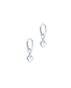 Ted Baker Mini Heart Pendant Hoop Earrings - White