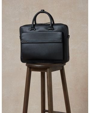 Ted Baker Sanndro Crosshatch Faux Leather Laptop Bag - Black