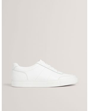 Ted Baker Pebbled Leather Trainer - Natural