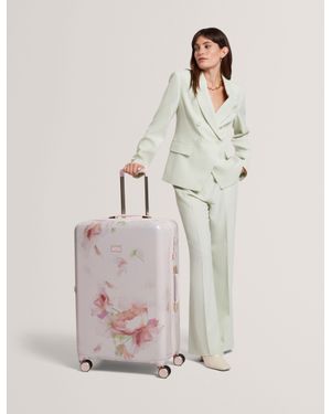 Ted Baker Mb-Pnkl Magnolia Floral 4-Wheel Hard Shell Suitcase - Natural