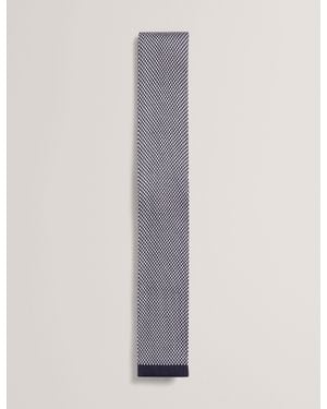 Ted Baker Onur Two Tone Textured Knit Tie - White