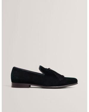 Ted Baker Greysen Velvet Slip-On Dress Loafers - Black