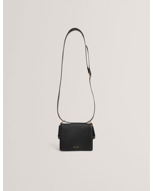 Ted Baker Talika Leather & Suede Belted Detail Crossbody Bag - Natural