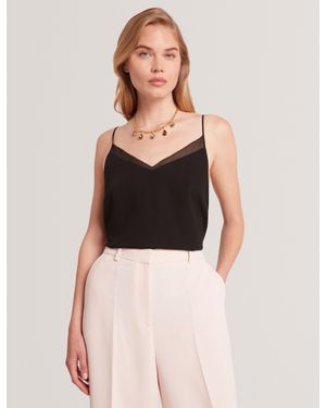 Ted Baker Lulea Chiffon Detail V-Neck Strappy Cami Top - Black