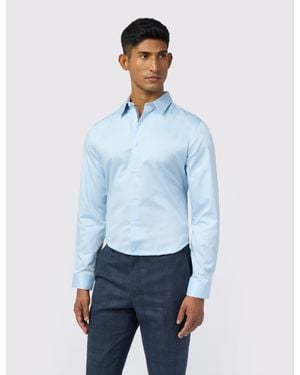 Ted Baker Felix Sateen Stretch Cotton Slim Fit Shirt - White