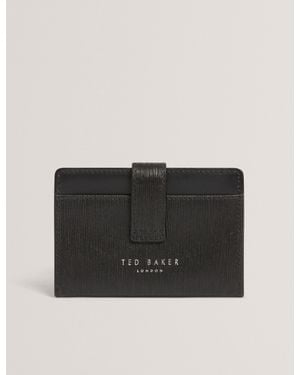 Ted Baker Balard Bark Leather Tab Card Holder - Black