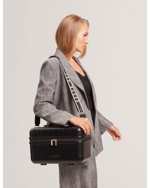 Ted Baker Icon-Blkv Croc Texture Icon Travel Case - Grey