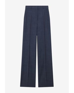 Max Mara Cambusa Classic Wool Pants - Blue