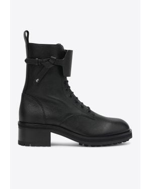 Jimmy Choo Rosabel Grained Leather Ankle Boots - Black