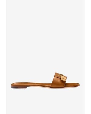 Tom Ford Leather Padlock Slide - White
