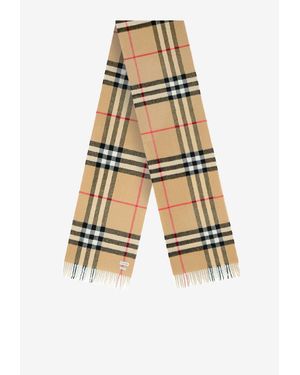 Burberry Signature Check Scarf - Natural