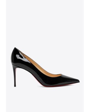 Christian Louboutin Kate 85 Patent Leather Pumps - White