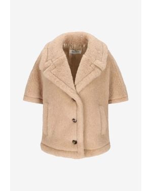 Max Mara Acorvinolny Short Teddy Coat - Natural