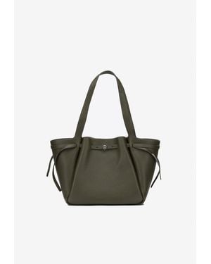 Tory Burch Large Romy Pebbled Leather Tote Bag - Green