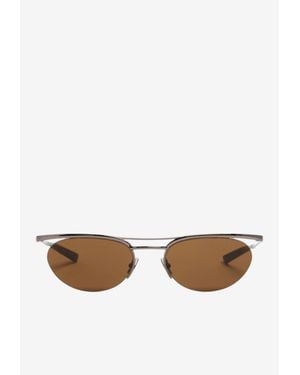 Saint Laurent Oval-Frame Sunglasses - White