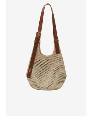Loewe Small Punch Hole Hobo Bag - Natural