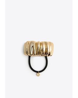 Self-Portrait Mottled Hair Cuff - White