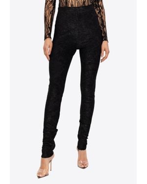 Balmain Baroque Jacquard Leggings - Black