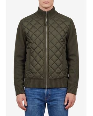 Moncler Padded Tricot Cardigan - Black