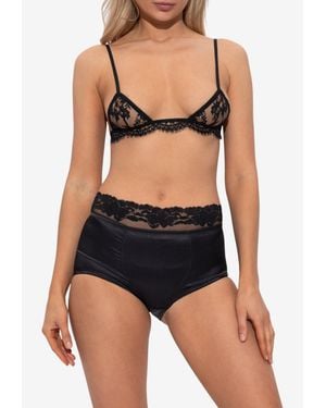 Dolce & Gabbana Floral Lace Bra - Blue