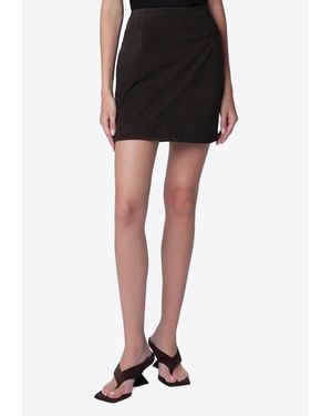 ROTATE BIRGER CHRISTENSEN Suede Mini Skirt - Black