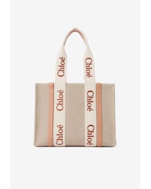 Chloé Woody Raffia Tote Bag - Natural
