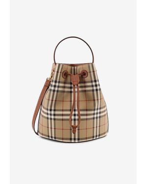 Burberry Vintage Check Bucket Bag - Natural