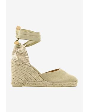 Castañer Carina 90 Wedge Espadrilles - Metallic
