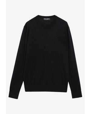 Dolce & Gabbana Cashmere Crewneck Sweater - Black