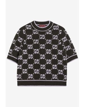 Gucci Monogram Crewneck Sweater - Black