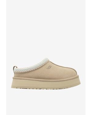 UGG Tazz Ii Suede Flatform Slippers - Natural