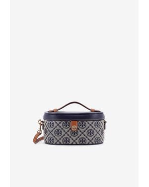 Tory Burch T-Monogram Leather Pouch Bag - Blue