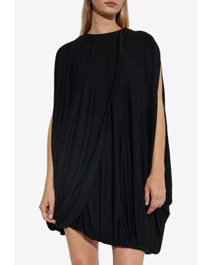 Loewe Gathered Mini Dress - Black