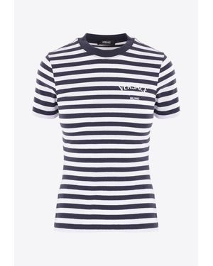 Versace Nautical Stripe Short-Sleeved T-Shirt - Blue