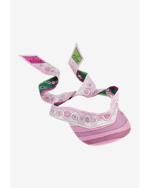 Emilio Pucci Marmo And Onde Print Silk Twill Cap - Pink