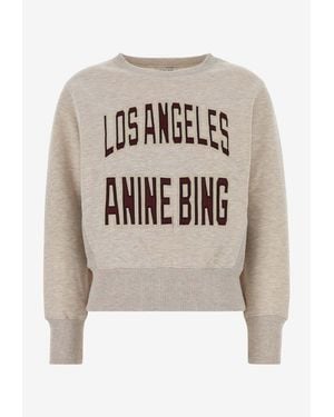 Anine Bing Harry Shrunken Sweatshirt - White