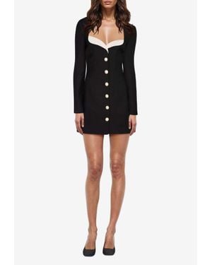 ATOIR Tailored Button-Front Mini Dress - Black