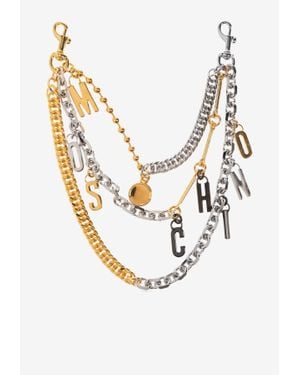 Moschino Pendant Embellished Bag Charm - White