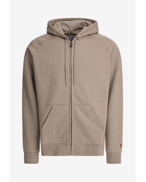 Carhartt Chase Zip-Up Hooded Sweatshirt - Brown