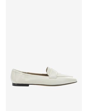 Pomme D'or Grace Glove Leather Loafers - White