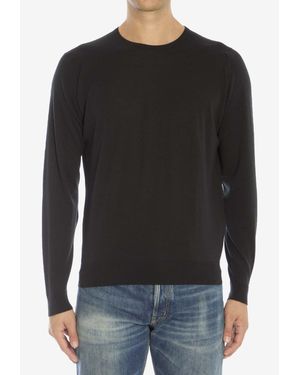 John Smedley Lundy Crewneck Sweater - Black