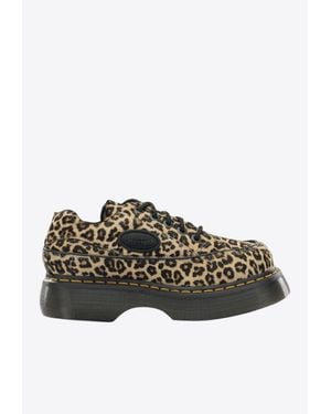 Dr. Martens Leopard Print Lace-Up Shoes - Brown