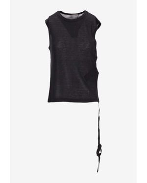 Ann Demeulemeester Biba Sleeveless Top - Black
